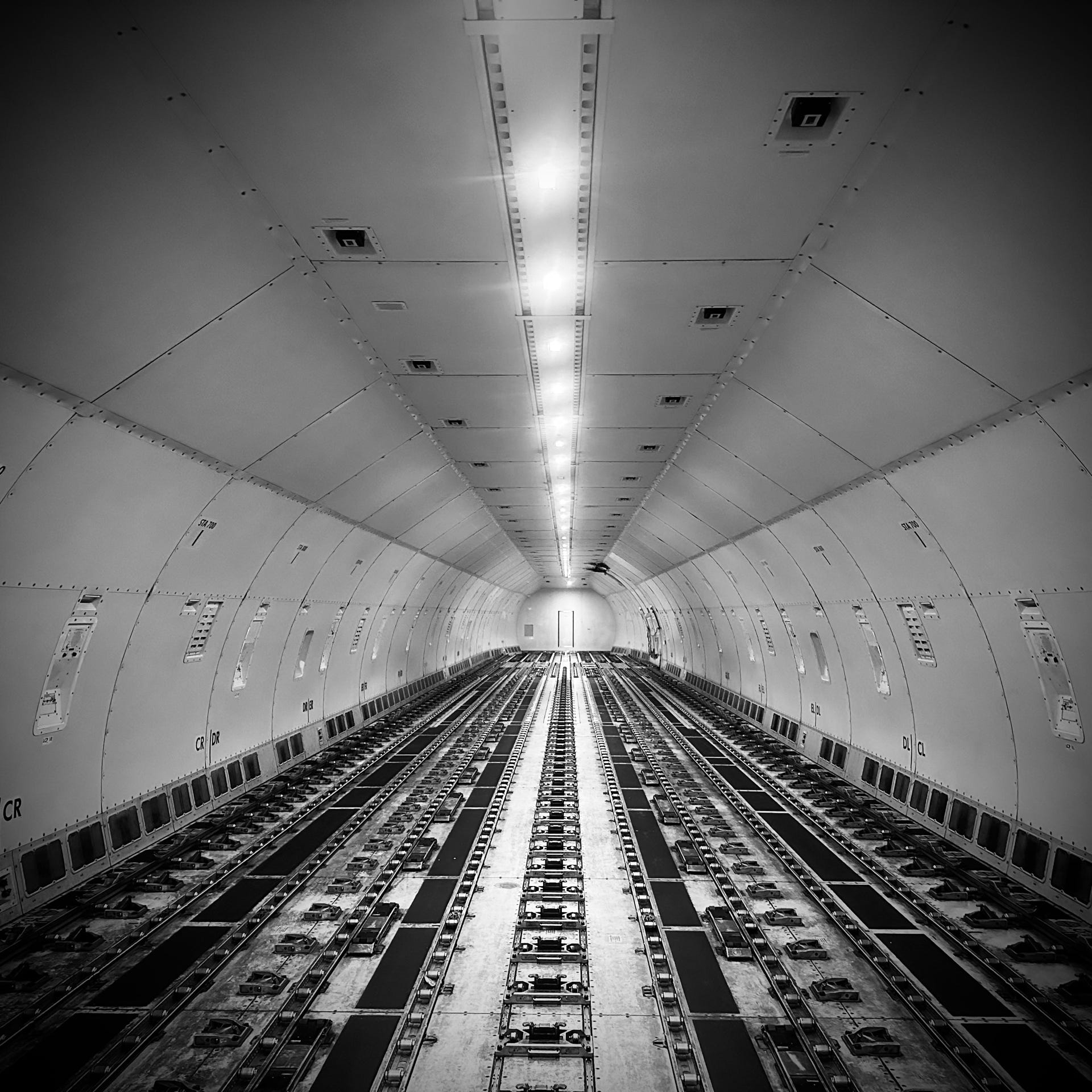 Main deck cargo hold of B777f
